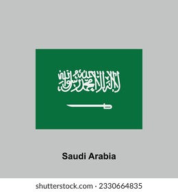 bandera de Arabia Saudita ilustración vectorial aislada