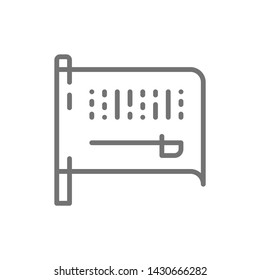 Flag of Saudi Arabia line icon.