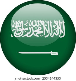 Bandera de Arabia Saudita, icono redondo