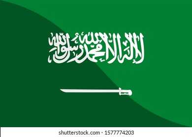 flag of saudi arabia shiny. vector background