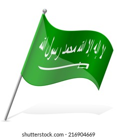 flag of Saudi Arabia vector illustration isolated on white background