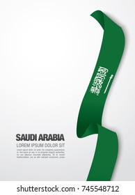 Flag of Saudi Arabia, vector illustration, card layout design