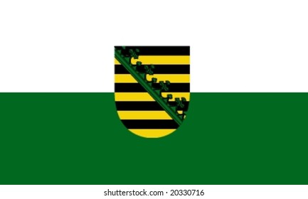 Flag of Saxony, Germany, in vector art