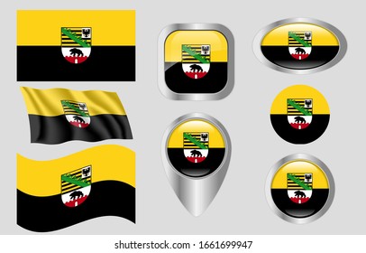 The Flag of Saxony-Anhalt, Germany