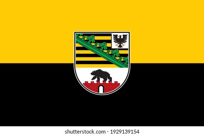 flag of Saxony-Anhalt Germany vector illustration