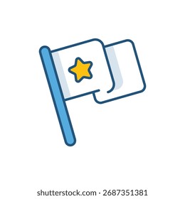 Icono de Vector de la bandera (bandera de la escuela)