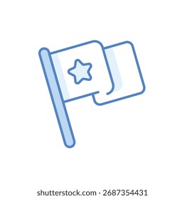 Icono de Vector de la bandera (bandera de la escuela)