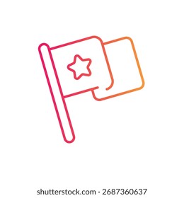 Icono de Vector de la bandera (bandera de la escuela)