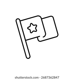 Icono de Vector de la bandera (bandera de la escuela)
