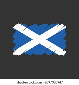 Flag of Scotland, brush stroke background