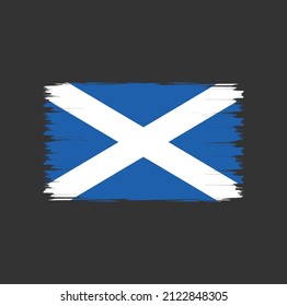 Flag of Scotland with brush style