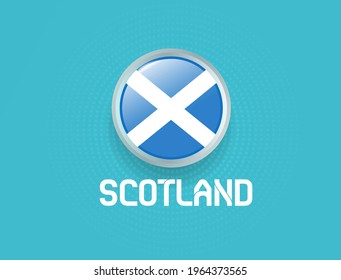 Flag of Scotland for Euro 2020 event. Football Euro 2020.	
