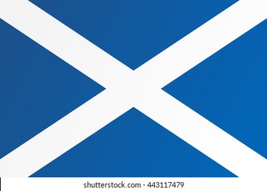 Flag of Scotland - gradient vector graphics