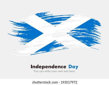 Flag Of Scotland. Flag In Grungy Style. Independence Day.