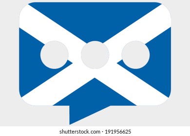 The flag of Scotland in a messaging bubble