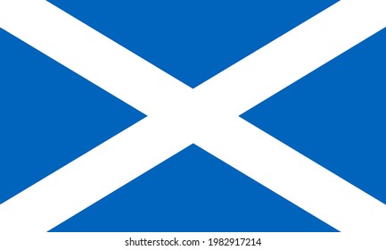 Bandera de Escocia. Símbolo nacional en vector.