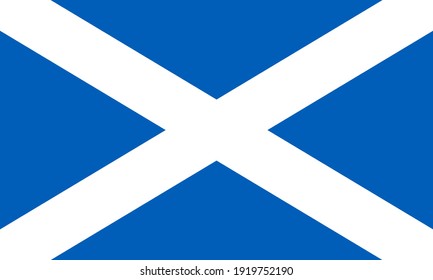 Flag of Scotland. Official colors. Correct proportion