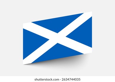 Bandeira da Escócia. Escócia bandeira cores oficiais inclinado ícone digital vetor ilustração design.