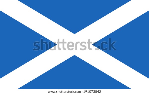 苏格兰国旗圣安德鲁十字架矢量 准确的尺寸 元素比例和颜色 库存矢量图 免版税