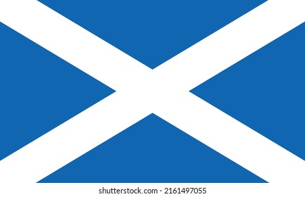 Flag of Scotland. Scottish national symbol in official colors. Template icon. Abstract vector background.