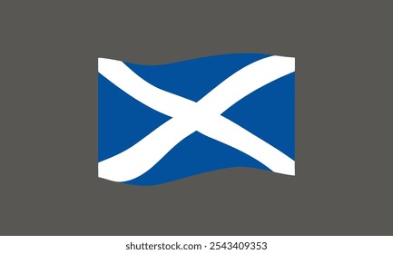 Flag of Scotland. Scottish national symbol in official colors. Template icon. Abstract vector background.