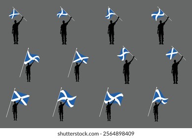 Flag of Scotland Set, Original and simple Scotland flag Bundle, vector illustration of Scotland flag Collection
