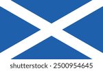 Flag of Scotland vector design and illustration , Digital flag of Scotland , National Flag Of Scotland 