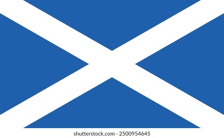 Bandera de Escocia Diseño e ilustración de Vector, Bandera digital de Escocia, Bandera nacional de Escocia 