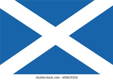 Flag of Scotland Vector EPS 10 illustration.