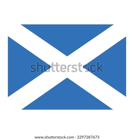 Flag Scotland vector flat icons. Isolated flag Scotland emoji illustration