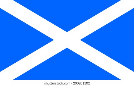 Flag of Scotland. Vector illustration.
