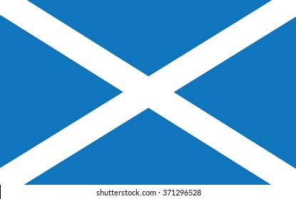  Flag of Scotland .Vector Illustration