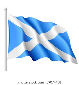 Flag Of Scotland. Vector Illustration.