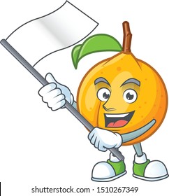 With flag seeds nutmeg cartoon on white background