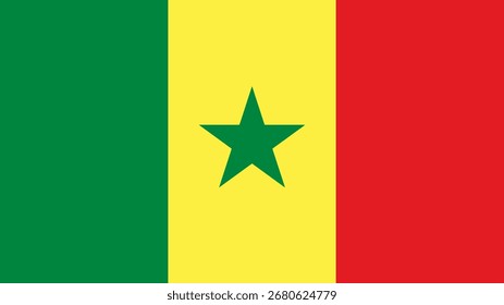 Bandera de Senegal 16:9, Bandera de Senegal