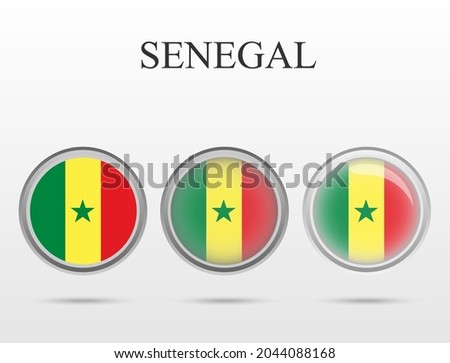 Flag of Senegal in the form of a circle