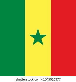 Flag of Senegal isolated vector illustration. Can be used for Independence day, government holidays, football match, sports, travel and tourism. 