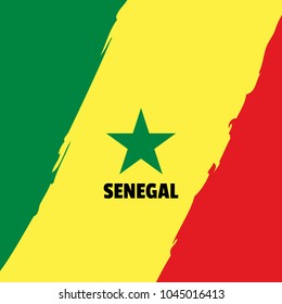 Flag of Senegal isolated vector illustration. Can be used for Independence day, government holidays, football match, sports, travel and tourism. 