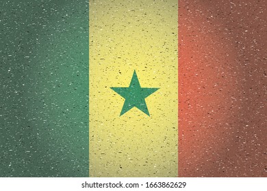 flag of senegal in retro background