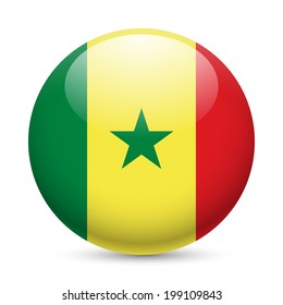 Drapeau Du Senegal En Forme D Icone Image Vectorielle De Stock Libre De Droits