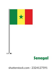 Flag of  Senegal, Table Flag of Senegal, Vector Illustration.