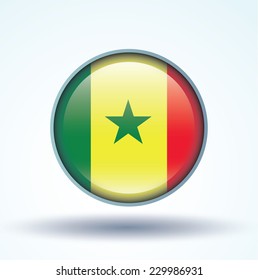 Flag of Senegal, vector illustration