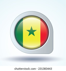  Flag of Senegal, vector illustration
