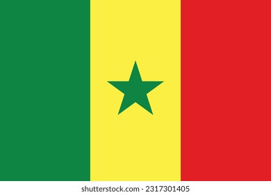Flag of Senegal - Vector illustration.