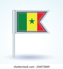 Flag of Senegal, vector illustration