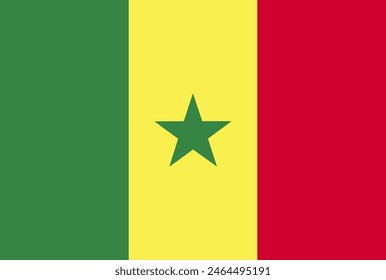 Bandera de la Ilustración vectorial de Senegal