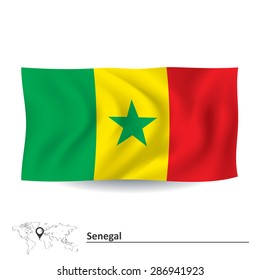 Flag of Senegal - vector illustration