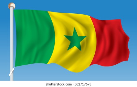 Flag of Senegal - vector illustration