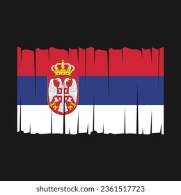 Flag of Serbia national country symbol Vector illustration