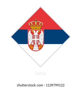 Flag of Serbia participant of the Europe football competition. Vector flag.